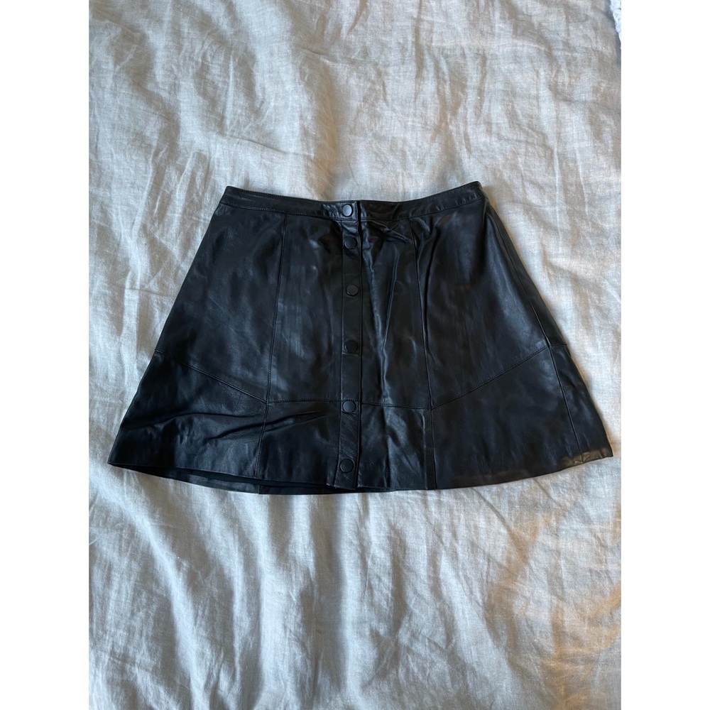 The Jetset Diaries Real Leather Miniskirt